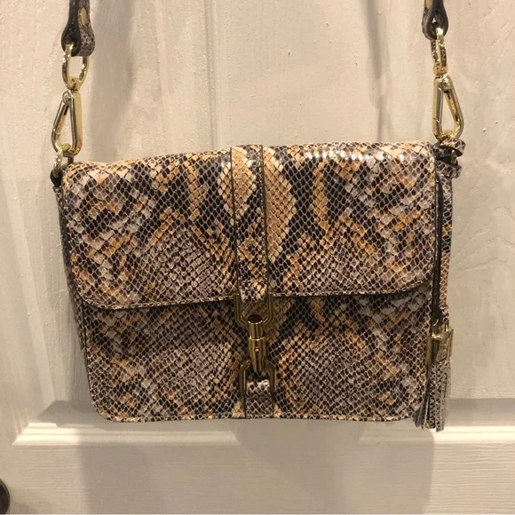 GILI Got It Love It Leather Snakeskin Bag - Picture 1 of 8